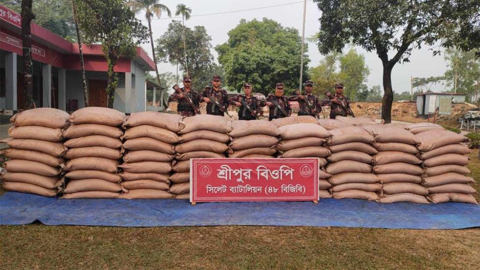 সিলেটে অর্ধকোটি টাকার চোরাই পণ্য জব্দ করল বিজিবি