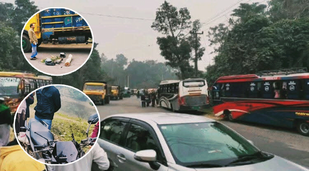 সিলেট-তামাবিল সড়কে প্রাণ গেল মোটরসাইকেল আরোহীর