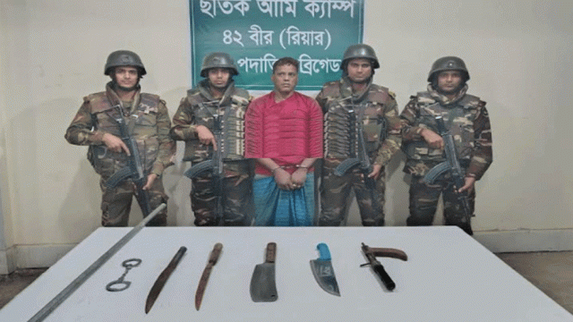 ছাতকে ডাকাত সর্দার আটক