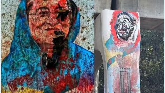 শাবির ডাস্টবিনে শেখ হাসিনার ছবি