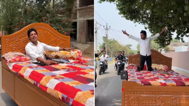 বিছানা–গাড়ি বানিয়ে আলোচনায় নওয়াব শেখ