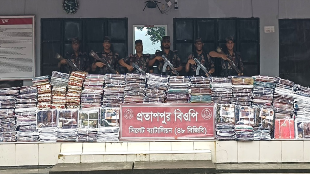 সিলেটে দেড় কোটি টাকার চোরাই পণ্য জব্দ