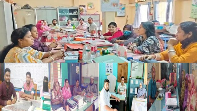 সিলেটে ক্লাস ফেলে কর্মবিরতীতে প্রাথমিকের শিক্ষকরা