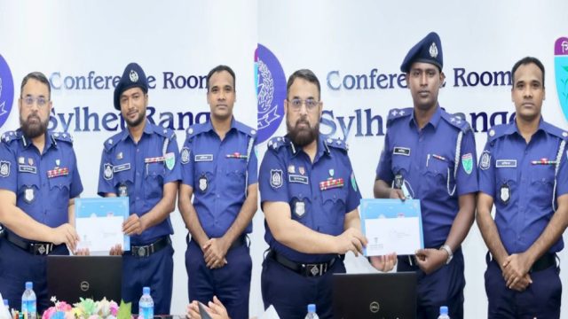 সিলেটের শ্রেষ্ঠ ওসি আদনান শ্রেষ্ঠ এসআই আসিব