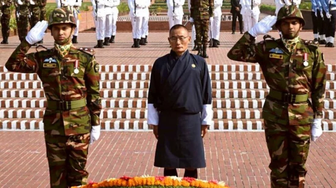 স্মৃতিসৌধে শ্রদ্ধা নিবেদন ভুটানের প্রধানমন্ত্রীর