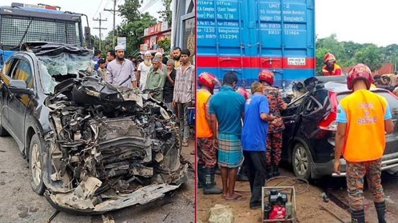 সিলেটে বাসের সাথে ধাক্কা, প্রাণ গেল বাবা-মেয়ের