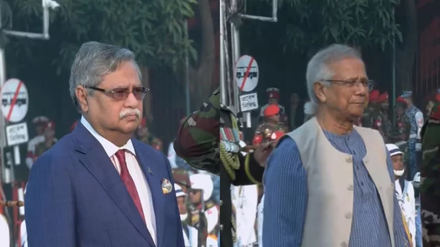 শিখা অনির্বাণে রাষ্ট্রপতি ও প্রধান উপদেষ্টার শ্রদ্ধা