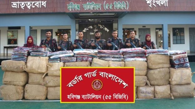 বিজিবির অভিযানে সোয়া দুই কোটি টাকার ভারতীয় পণ্য জব্দ
