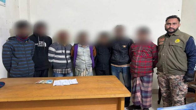সিলেটের শাহী ঈদগাহ থেকে গ্রেপ্তার ওরা ৭জন