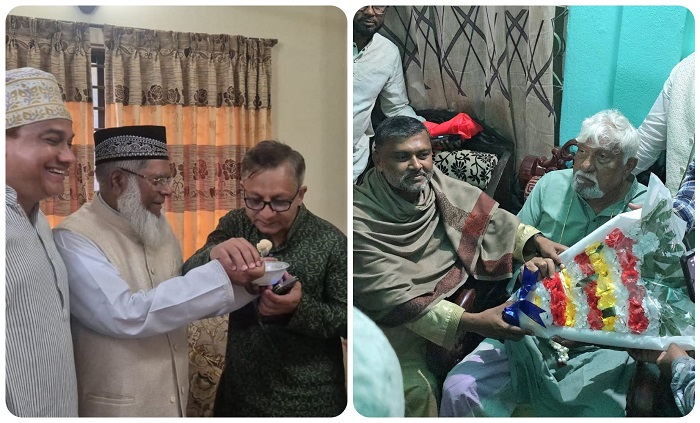 মুক্তাদীরকে মিষ্টিমুখ করালেন হাবিব, ফুল নিয়ে নাছিরের বাসায় শিশির মনির