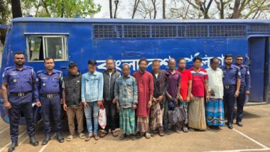 বিয়ানীবাজার থানা পুলিশের বিশেষ অভিযানে ১২ জন আসামী গ্রেফতার