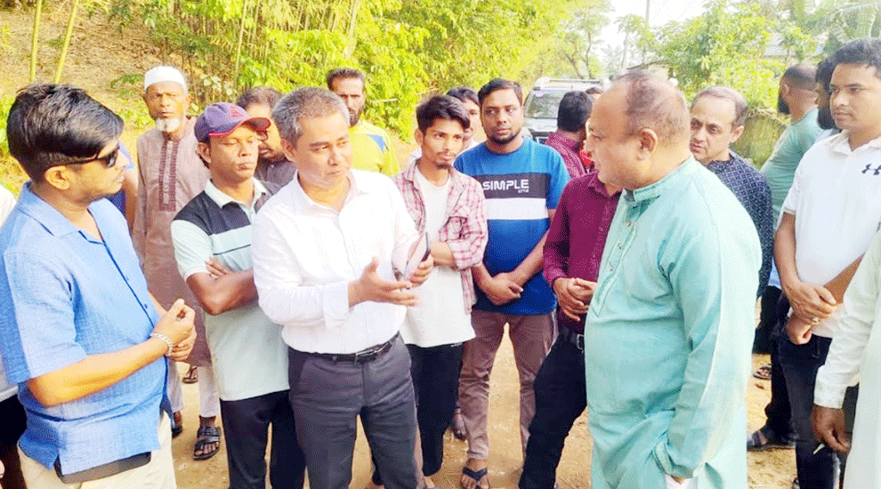বুরহান উদ্দিন সড়কের সংস্কারকাজ দ্রুত সম্পন্নের নির্দেশ এমপি এমরান চৌধুরীর