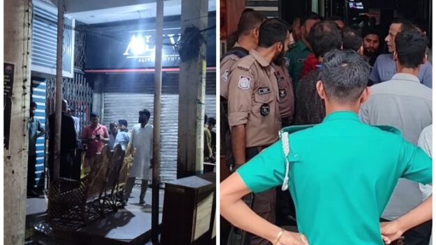 সিলেট ওভারসিজ সেন্টার ভাঙার প্রক্রিয়া শুরু, সরিয়ে দেওয়া হচ্ছে ব্যবসায়ীদের