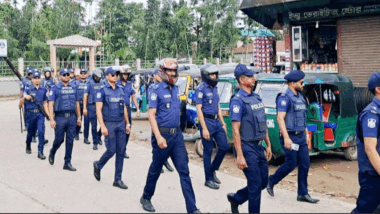 ঈদ সামনে রেখে জকিগঞ্জে পুলিশের কঠোর সতর্কতা