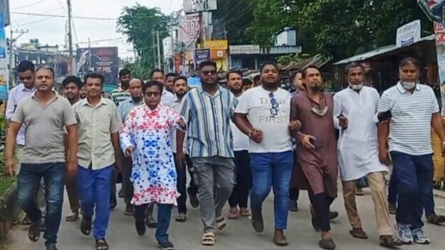 বিয়ানীবাজারে নিশ্ছিদ্র নিরাপত্তা, বিএনপি সহযোগি সংগঠনের দফায়-দফায় মিছিল