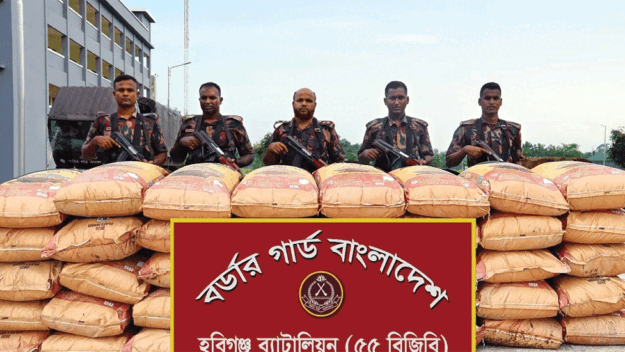 হবিগঞ্জের সীমান্তে দেড় কোটি টাকার ভারতীয় জিরা জব্দ, আটক ৪