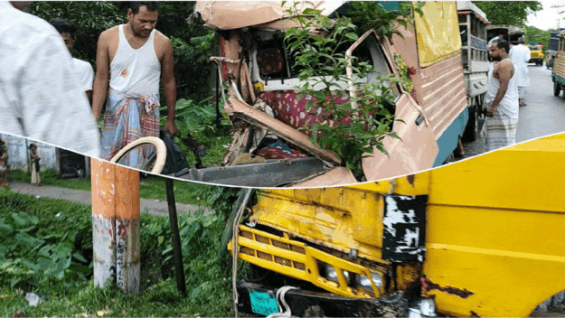জৈন্তাপুর ট্রাক-লেগুনার সংঘর্ষ, শিশুসহ আহত ২