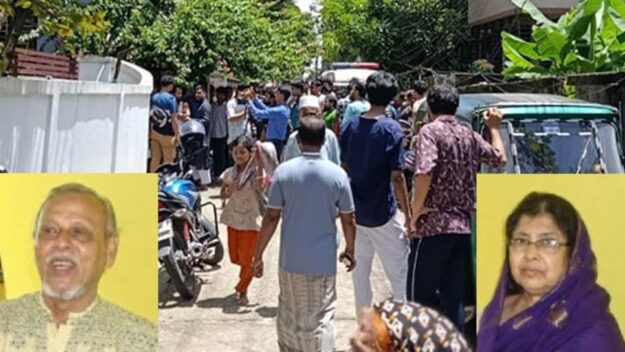 সিলেটে হত্যা কাণ্ড: ঘরের দরজা ছিল বন্ধ, নিচ দিয়ে গড়িয়ে বেরুচ্ছিল রক্ত