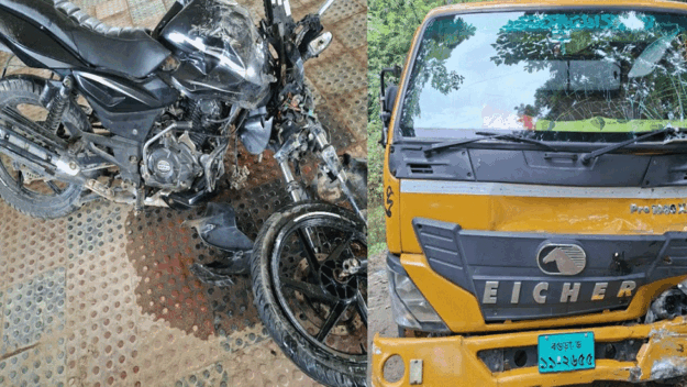 সিলেট তামাবিল মহাসড়কে ট্রাক-মোটরসাইকেল সং*ঘ*র্ষে প্রাণ গেল যুবকের