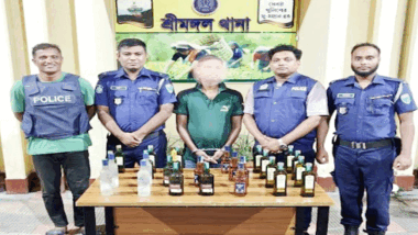 শ্রীমঙ্গলে বিদেশি ম দ সহ আ*ট*ক ১